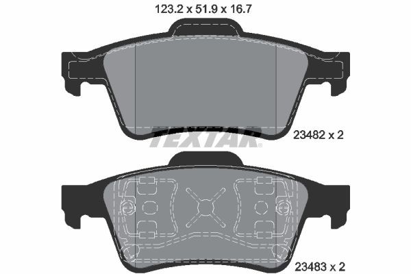 Plaquettes de frein TEXTAR 2348202 TEXTAR 2348202 Jeu de plaquettes de frein NISSAN PRIMERA 2002