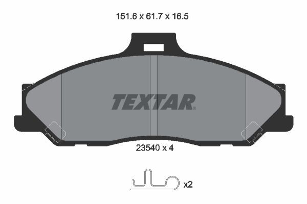 TEXTAR Bremseklosser 2354001 TEXTAR 2354001 Bremsekloss-sett MAZDA B-Serie Flatvogn lastebil/Chassis (UN) billige