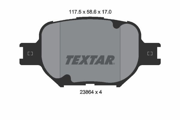 TEXTAR Brake pad set 2386401 2386401 TEXTAR brake pads for TOYOTA URBAN CRUISER