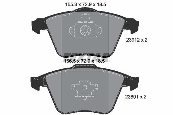 TEXTAR Bremseklodser 2391201 2391201 Bremseklods VOLVO S70 TEXTAR