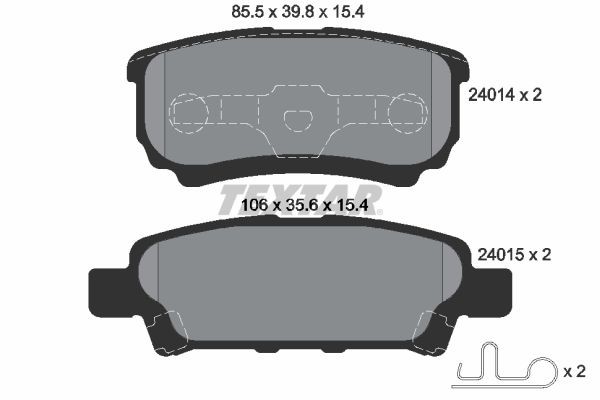 TEXTAR Bremžu kluči 2401401 2401401 Sporta bremžu kluči TEXTAR JEEP CHEROKEE
