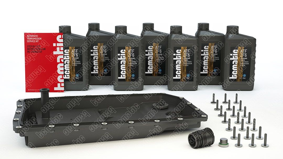TCMATIC Sett til oljeskift, automatisk girkasse 105.111.0014 Automatfilter TCMATIC BMW 1-serie 105.111.0014