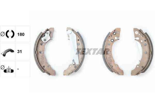 TEXTAR Brake Shoe Set 91018200 ABARTH RITMO TEXTAR brake shoes 91018200