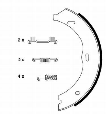 TEXTAR Σετ σιαγόνων φρένων, χειρόφρενο 91061900 91061900 Χειρόφρενο SAAB 900 TEXTAR