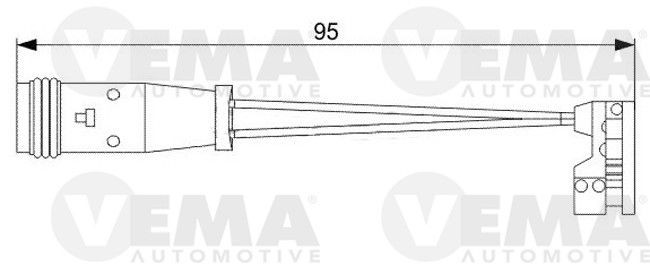 VEMA Slitagevarnare bromsbelägg 117478 MERCEDES-BENZ bromsbeläggslitage VEMA 117478