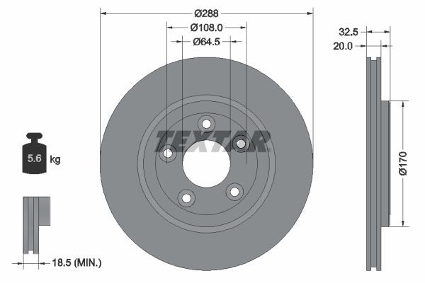 TEXTAR Brake disc 92099100 TEXTAR 92099100 LINCOLN Aviator (UN152) brake discs and rotors price