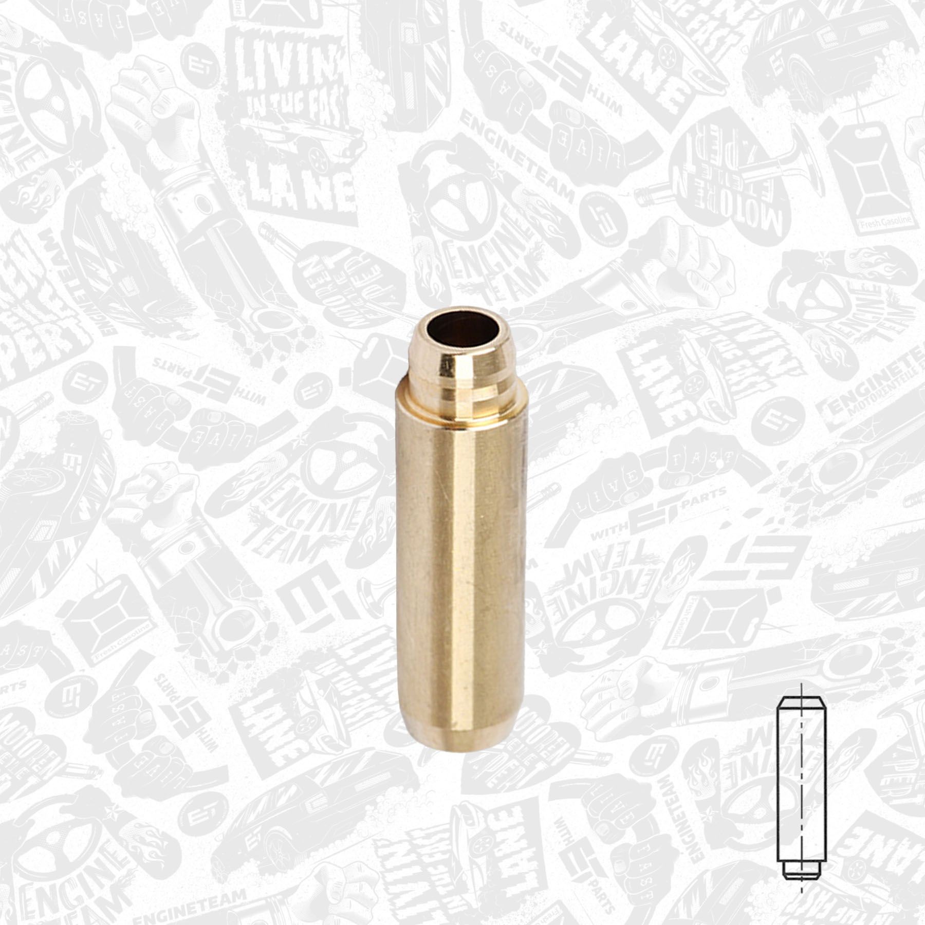 ET ENGINETEAM Ventilbøsning VG0043 VG0043 Ventilføring og pakning og indstilling FORD USA ECONOLINE ET ENGINETEAM