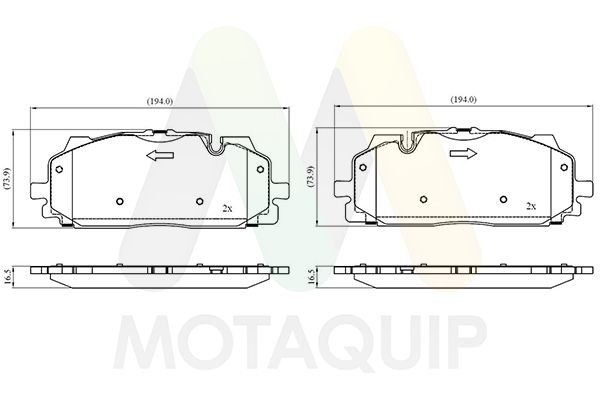 MOTAQUIP Pastilhas de travão LVXL1920 Pastilha de travão MOTAQUIP T-ROC LVXL1920 baratos