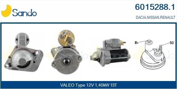 SANDO Starter 6015288.1 6015288.1 Starter SANDO DACIA DUSTER