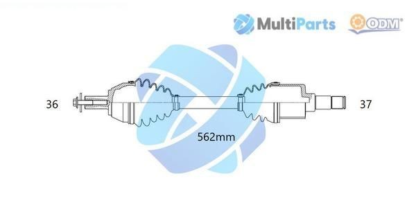 ODM-MULTIPARTS Drivaxel 18-211560 18-211560 ODM-MULTIPARTS drivaxel VW TOURAN