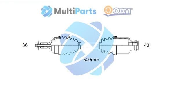 ODM-MULTIPARTS Antriebswelle 18-212570 Gelenkwellen ODM-MULTIPARTS TOURAN 18-212570 günstig