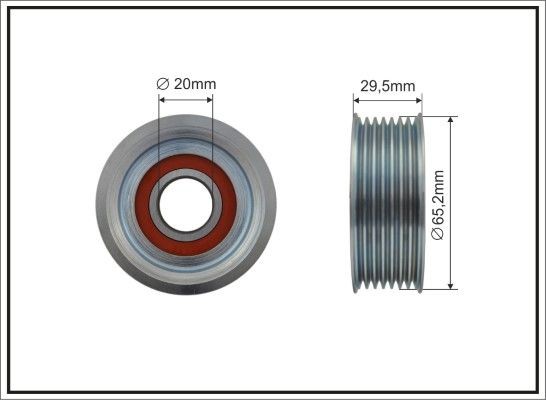 CAFFARO Umlenkrolle Keilrippenriemen 500410 Honda KB_ Führungsrolle 500410 CAFFARO