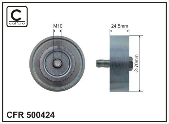 CAFFARO Styrrulle, drivrem 500424 500424 CAFFARO Styrrulle kuggrem Isuzu