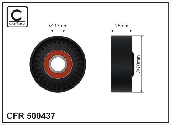 Strammehjul, kilerem CAFFARO 500437 CAFFARO 500437 Strammerull Jeep WRANGLER 2011