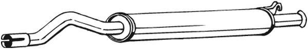 BOSAL Mellempotte 105-159 Midterste lyddæmper BOSAL 100 105-159 billig