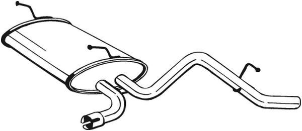 BOSAL Einddemper 141-007 BOSAL Achterdemper voor de uitlaat DAEWOO 141-007