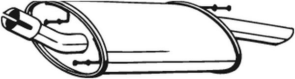 BOSAL Koncový tlmič výfuku 154-377 Koncový tlmič výfuku BOSAL Mazda MX-6 154-377