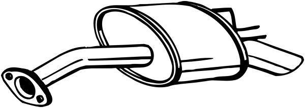 BOSAL Bakre eksospotte 165-285 BOSAL 165-285 Sluttlyddemper Hyundai Accent 3 billige