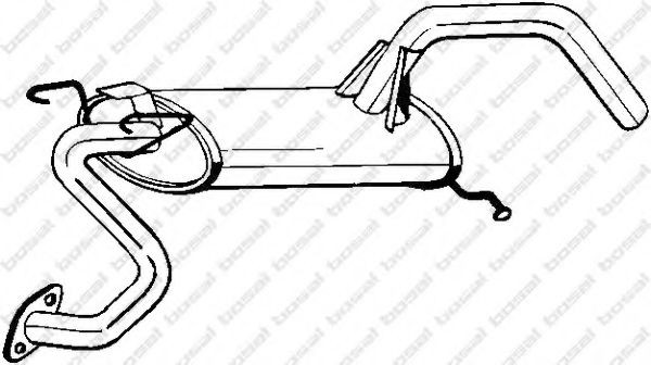 BOSAL Bakre ljuddämpare 171-279 171-279 Bakre ljuddämpare BOSAL MAZDA B-serie