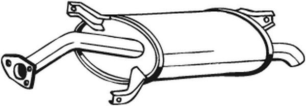 Πίσω σιλανσιέ BOSAL 177-001 BOSAL 177-001 Καζανάκι εξάτμισης MITSUBISHI CARISMA 2003