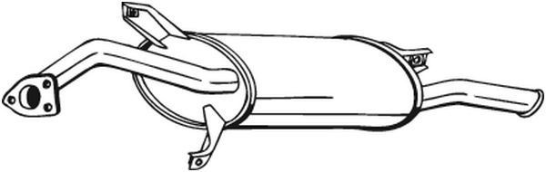 Πίσω σιλανσιέ BOSAL 177-743 BOSAL 177-743 Τελικό καζανάκι MITSUBISHI CARISMA 2003