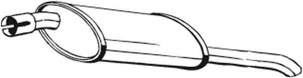 BOSAL Einddemper 185-009 Opel ASCONA Einddemper BOSAL 185-009