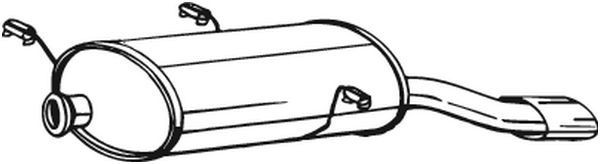 BOSAL Bakre eksospotte 190-211 BOSAL 190-211 Bakre eksospotte Peugeot 306 Cabrio til en fordelagtig pris