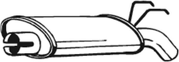 BOSAL Rear silencer 200-499 Renault CLIO BOSAL exhaust silencer 200499