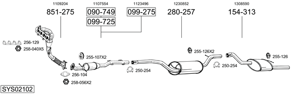 BOSAL Silencieux arrière 200-783 BOSAL 200-783 Silencieux Renault Safrane B54 prix