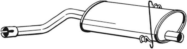 Panela de escape central BOSAL 215-761 BOSAL 215-761: Silenciador central Saab 9-5 2002