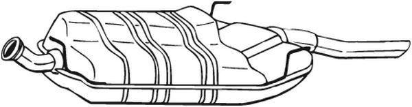 BOSAL Bakre eksospotte 215-831 BOSAL 215-831 Sluttlyddemper Peugeot 604 originale