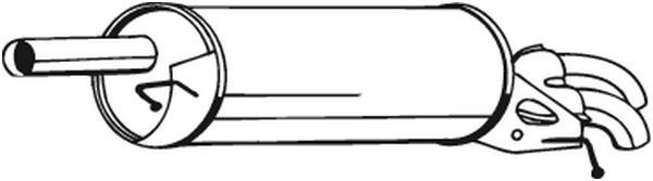 Izplūdes gāzu trokšņa slāpētājs (pēdējais) BOSAL 233-071 BOSAL 233-071 Izplūdes gāzu trokšņa slāpētājs SKODA SUPERB 2021