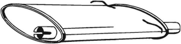 BOSAL Bagpotte 235-009 Bagerste lyddæmper BOSAL V70 235-009 billig