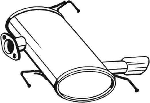 BOSAL Bakre eksospotte 247-009 BOSAL 247-009 Bakre eksospotte
