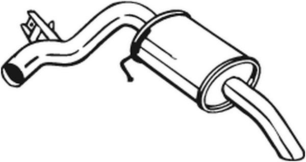 BOSAL Bakre eksospotte 247-013 pris Bakre lyddemper BMW F13 247-013 BOSAL