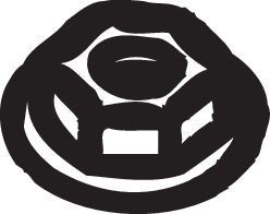 BOSAL Møtrik, udstødningsmanifold 258-036 258-036 Monteringssæt udstødningssystem RENAULT 19 BOSAL