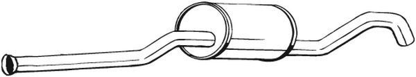 BOSAL Uitlaat middendemper 278-193 BOSAL 278-193 originele Uitlaat middendemper VOLKSWAGEN SHARAN prijs