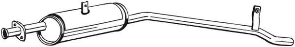 BOSAL Silencieux intermédiaire 279-017 Silencieux central BOSAL VITARA 279-017 pas cher