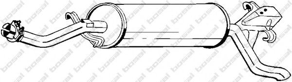 BOSAL Rear silencer 279-091 BOSAL 279-091 Mercedes X164 exhaust silencer cost