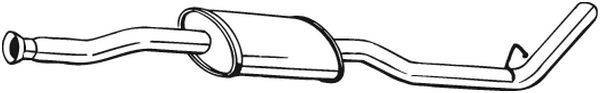 BOSAL Mittenljuddämpare 279-711 BOSAL 279-711 Mellan ljuddämpare Nissan Kubistar Skåpbil X80