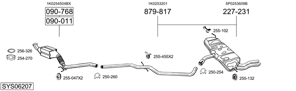 BOSAL Midtre lydpotte 279-737 BOSAL 279-737 Midtre lyddemper Nissan Primera P10 Hatchback pris