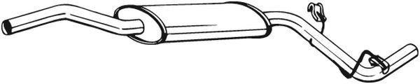 Mittelschalldämpfer BOSAL 281-371 BOSAL 281-371: Auspuff-Mittelschalldämpfer Volkswagen CADDY 1999