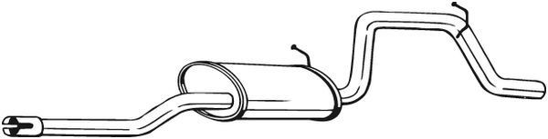 Silencieux arrière BOSAL 281-527 BOSAL 281-527 Pot d'échappement complet OPEL AGILA 2012