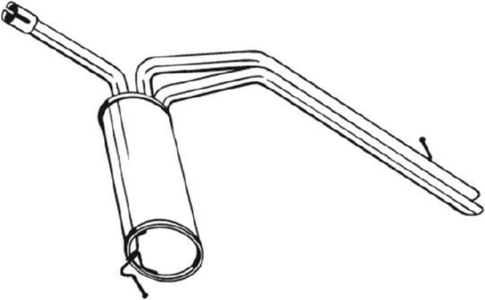 BOSAL Rear silencer 281-795 BOSAL 281-795 Renault Trafic II Platform rear silencer replacement