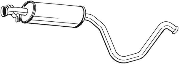 BOSAL Keskiäänenvaimentaja 281-831 281-831 BOSAL Keskimmäinen äänenvaimennin SAAB