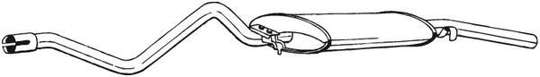 Πίσω σιλανσιέ BOSAL 282-205 BOSAL 282-205 Τελικό καζανάκι Volkswagen SCIROCCO 2017