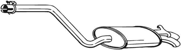 BOSAL Πίσω σιλανσιέ 282-333 BOSAL 282-333 Σιλανσιέ εξάτμισης C-class Sedan (W206) τιμες
