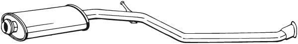 BOSAL Uitlaat middendemper 282-335 Peugeot 308 Tussendemper BOSAL 282-335
