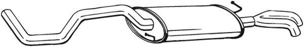 BOSAL Takaäänenvaimentaja 282-643 Seat Cordoba 6K5 takaäänenvaimennin BOSAL 282-643