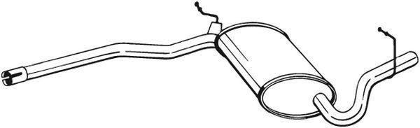 BOSAL Keskiäänenvaimentaja 282-915 282-915 BOSAL Pakoputki äänenvaimennin keski AUDI A3